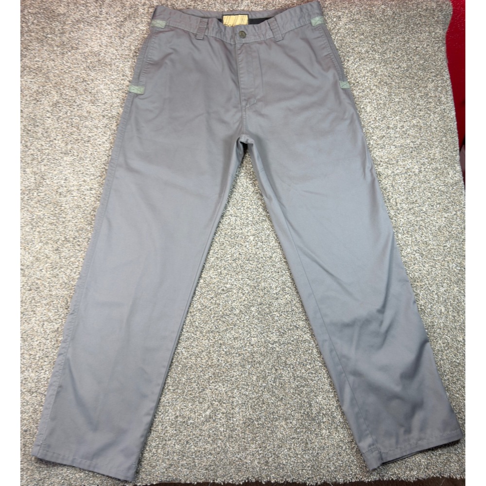 Billabong Mens Gray Straight Leg Chino Workwear Skate Pants Size 36 Y2K Baggy
